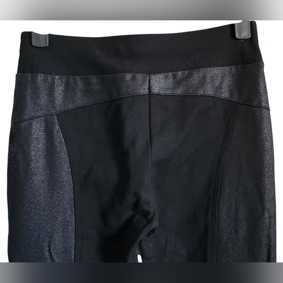 INC International Concepts Black Stretch Knit Pants Insets Women's 0 - Picture 3 of 9